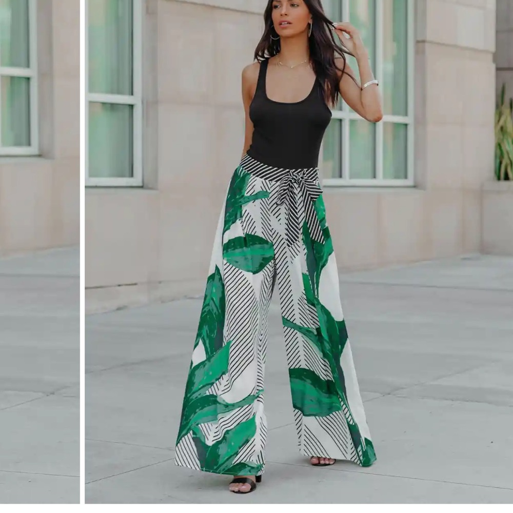 CURACAO PALAZZO PALM PANTS VICI DOLLS
